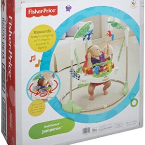 Fisher-Price Baby Bouncer Rainforest Jumperoo Activity Center with Music Lights Sounds and Developmental Toys