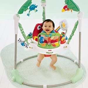 Fisher-Price Baby Bouncer Rainforest Jumperoo Activity Center with Music Lights Sounds and Developmental Toys