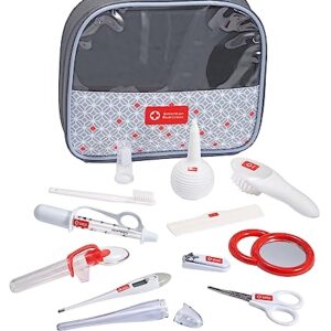 American Red Cross Deluxe Health and Grooming Kit| Infant and Baby Grooming | Infant and Baby Health | Thermometer, Medicine Dispenser, Comb, Brush, Nail Clippers and More with Convenient Tote