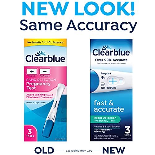 Clearblue Rapid Detection Pregnancy Test, 3 Count Prueba de embarazo Rapid Detection Clearblue