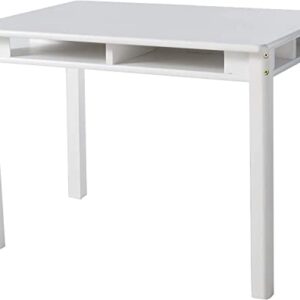 Lipper International Child's Rectangular Table with Shelves and 2 Chairs, White