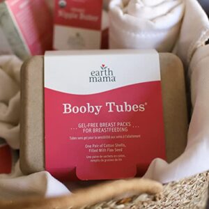 Earth Mama Booby Tubes | Gel-Free Hot & Cold Compress Nursing Packs for Breastfeeding & Tender Breasts, 4.2-Ounce