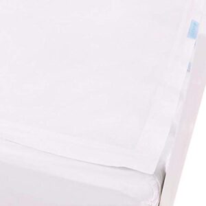 quickzip crib sheet set - faster, safer, easier baby crib sheets - includes 1 wraparound base & 1 zip-on crib sheet - white 100% cotton - fits all standard crib mattresses