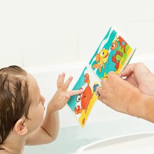 Nuby Bath Fun Time Book with Water-Proof Pages and Surprise Squeaker, Early Education, 0 M+