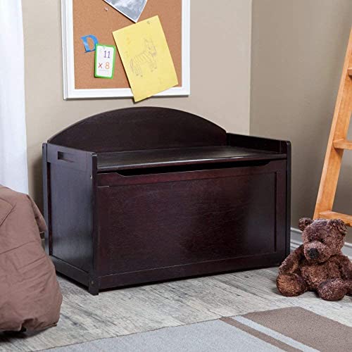 Lipper International Child's Toy Chest, 33.25" W x 17.75" D x 24.5" H, Espresso Finish