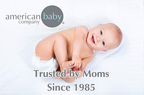 American Baby Company Waterproof Embossed Quilt-Like Flat Reusable Portable/Mini-Crib Size Protective Mattress Pad Cover for babies, adults and pets, White 24" X 38"
