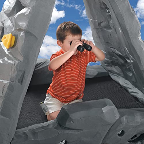 Step2 Skyward Summit Climber – Authentic Kids Playset Rock Climbing Wall with Four Unique Climbing Walls, Two Cargo Nets, Floor Net, and Flag – Rock Climbing Jungle Gym for Backyard