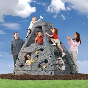 Step2 Skyward Summit Climber – Authentic Kids Playset Rock Climbing Wall with Four Unique Climbing Walls, Two Cargo Nets, Floor Net, and Flag – Rock Climbing Jungle Gym for Backyard