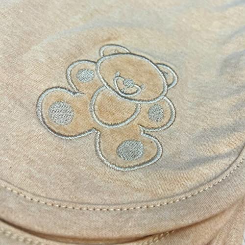 American Baby Company 30 X 40 Embroidered Swaddle Blanket Made with Organic Cotton, Mocha, Soft Breathable, for Boys and Girls