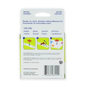 Glue Dots Double-Sided Removable Dots, 1/2'', Clear, Roll of 200