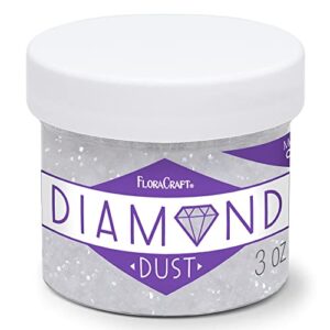 floracraft diamond dust glitter 3 ounce clear glass