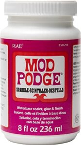 mod podge waterbase sealer, glue and finish (8-ounce), cs11211 sparkle