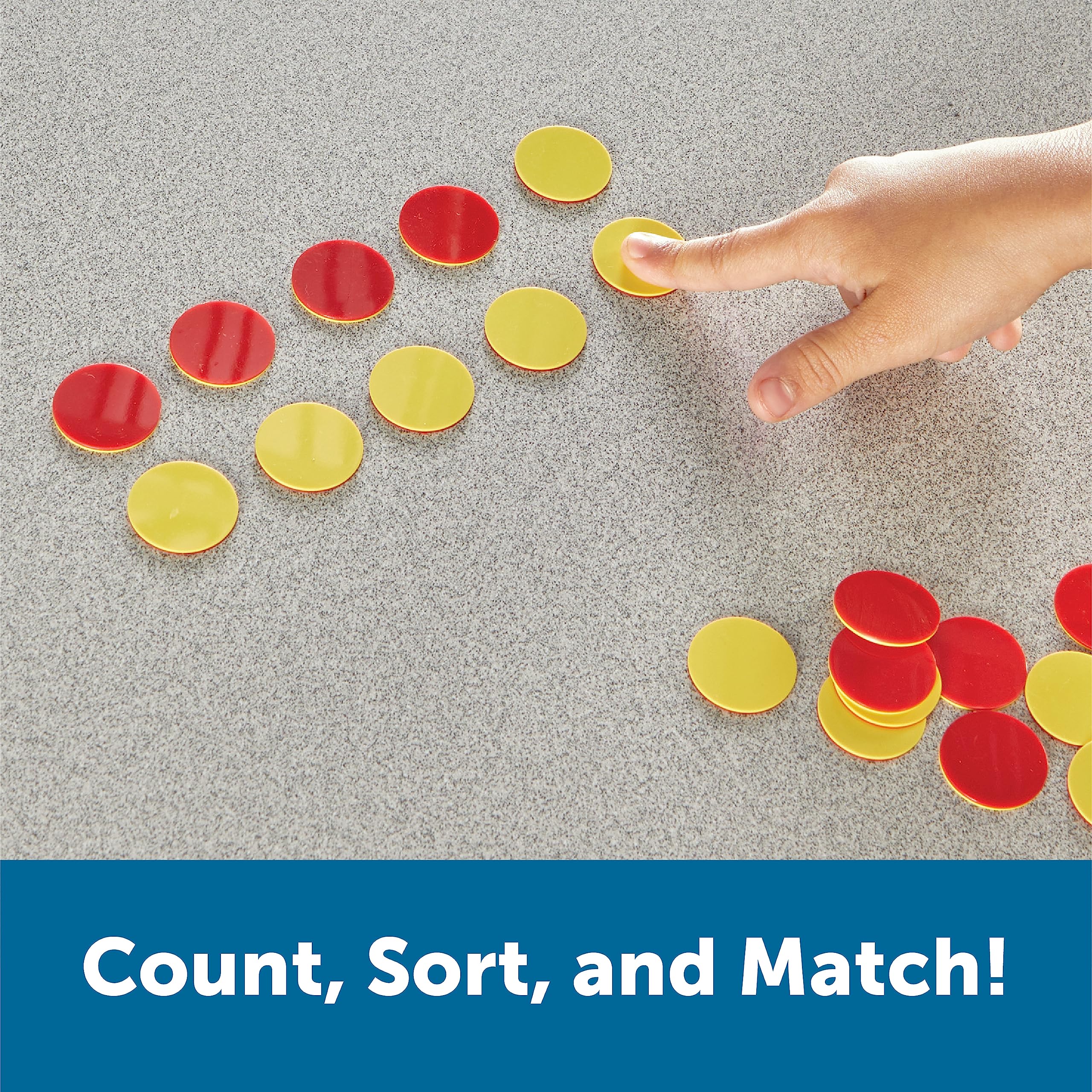 Learning Resources Two-Color Counters, Set of 200, Ages 5+, Grades K+, Educational Counting Sorting and Patterning, Family Counters,Back to School Supplies,Teacher Supplies