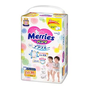 japanese diapers pants merries xl (extra large) 12-22 kg. 38 pieces.