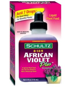 schultz african violet plus plant food 8-14-9, 4 fl oz. 1061
