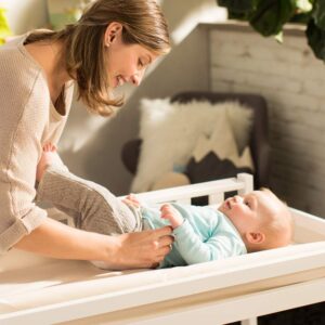 Naturepedic Organic Contoured Changing Pad for Changing Table, Changing Pad Cover Sold Separately, 4-Sided