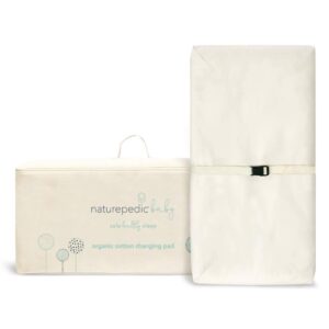 Naturepedic Organic Contoured Changing Pad for Changing Table, Changing Pad Cover Sold Separately, 4-Sided