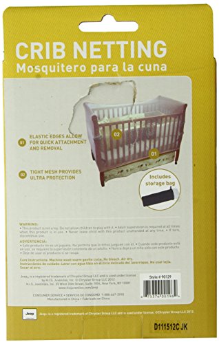 Jeep Crib Universal Size Crib Mosquito Net, White