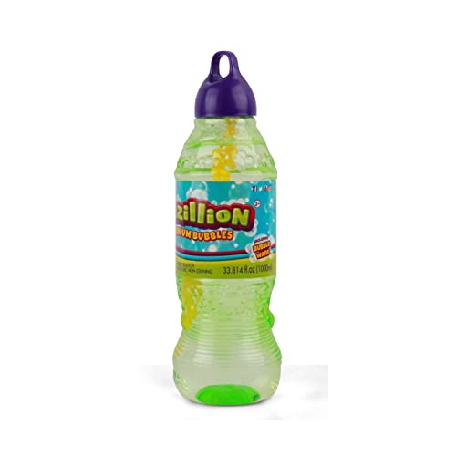 Gazillion Bubbles, Original Bubble Solution 1L - Create Bubbles with Premium Formula & 7-in-1 Bubble Wand - Non-Toxic & Safe