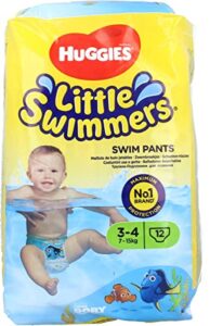 huggies little swimmers disposable swim diapers, small, 12-count - pink/blue