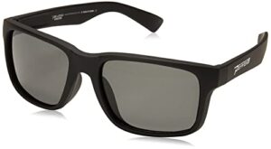 pepper's beachcomber polarized wayfarer sunglasses, rubberized matte black, 55 mm