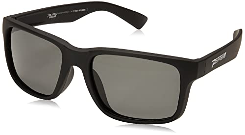 Pepper's Beachcomber Polarized Wayfarer Sunglasses, Rubberized Matte Black, 55 mm