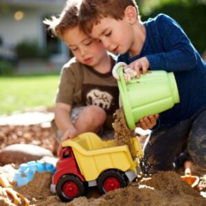 Green Toys Dump Truck in Yellow and Red - BPA Free, Phthalates Free Toys for Gross/Fine Motor Skill Development. Pretend Play , Red/Yellow