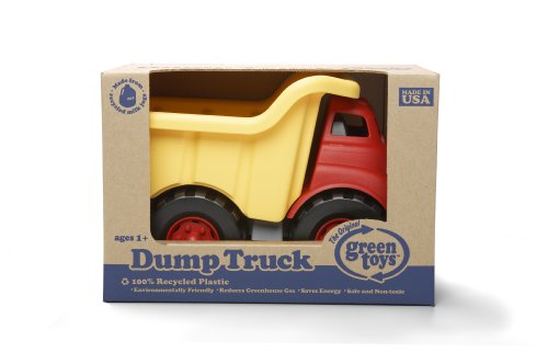 Green Toys Dump Truck in Yellow and Red - BPA Free, Phthalates Free Toys for Gross/Fine Motor Skill Development. Pretend Play , Red/Yellow