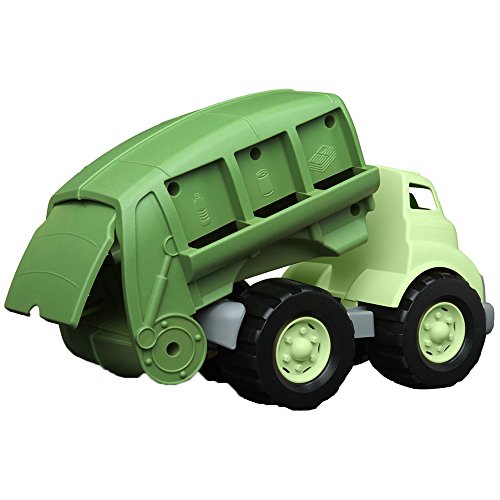 Green Toys Recycling Truck in Green Color - BPA and Phthalates Free Garbage Truck for Improving Gross Motor, Fine Motor Skills. Kids Play Vehicles