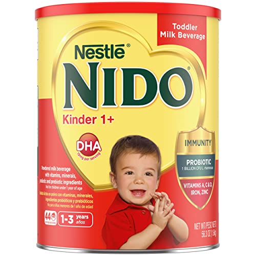 NIDO Kinder 1+ Toddler Powdered Milk – 56.3 Oz (3.52 LB)