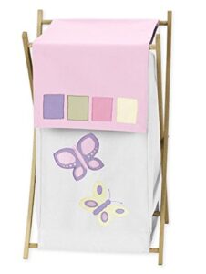 kids laundry hamper for the pink and purple butterfly collection by sweet jojo designs