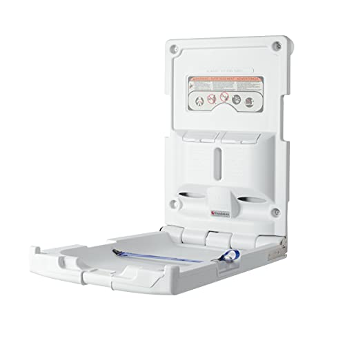 2020 Foundations Vertical Surface Mount Baby Changing Station (Ez Mount Backer Plate Not Included), Light Gray
