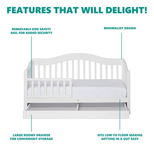 Dream On Me Toddler Day Bed in White, Greenguard Gold Certified