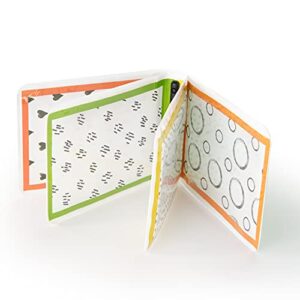 Sassy Developmental Look Book Photo Album | High Contrast Colors and Patterns | Drool Resistant Pages Hold Photos