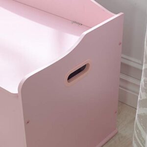 KidKraft Austin Wooden Toy Box/Bench with Safety Hinged Lid - Pink, Gift for Ages 3+, Amazon Exclusive