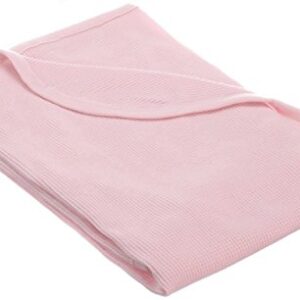 American Baby Company 30 X 40 - Soft 100% Natural Cotton Thermal/Waffle Swaddle Blanket, Pink, Soft Breathable, for Girls