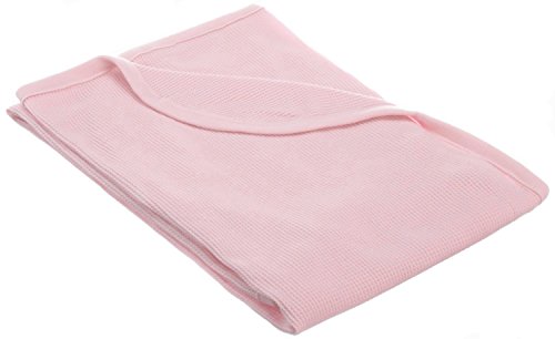 American Baby Company 30 X 40 - Soft 100% Natural Cotton Thermal/Waffle Swaddle Blanket, Pink, Soft Breathable, for Girls