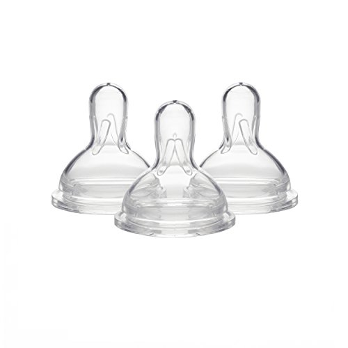 Medela Slow Flow Bottle Nipples with Wide Base, Baby Newborns Age 0-4 Months, Compatible with All Medela Breast Milk Bottles, Made Without BPA, 3 Count (Pack of 1)