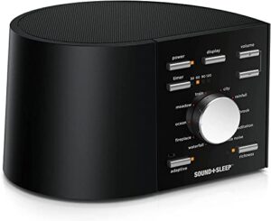 sound+sleep high fidelity sleep sound machine with 30 guaranteed non-looping nature sounds, and sleep timer