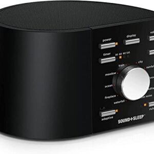 Sound+Sleep High Fidelity Sleep Sound Machine with 30 Guaranteed Non-Looping Nature Sounds, and Sleep Timer