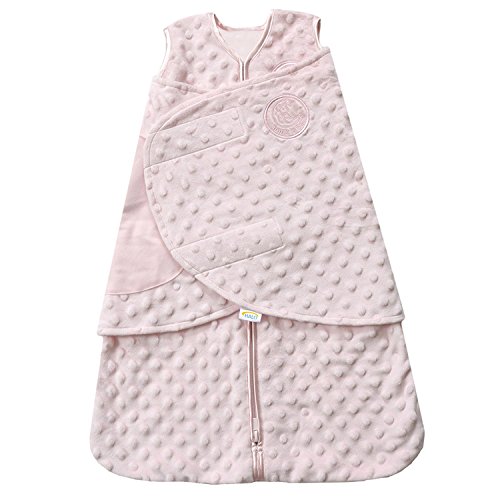 Halo Sleep Sack Swaddle Plushy Dot Pink Birth to 3 months