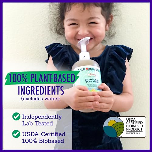 California Baby Calming Lavender Shampoo and Body Wash | 100% Plant-Based (USDA Certified) | Allergy Friendly | Baby Soap and Toddler Shampoo for Dry, Sensitive Skin | 562 mL / 19 fl. oz.