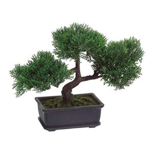 artificial japanese cedar bonsai tree 9 inch tall