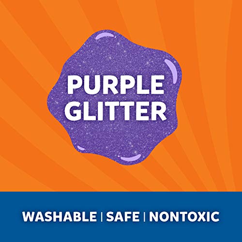 Elmer's Liquid Glitter Glue, Washable, Purple, 6 Ounces, 1 Count - Great For Making Slime