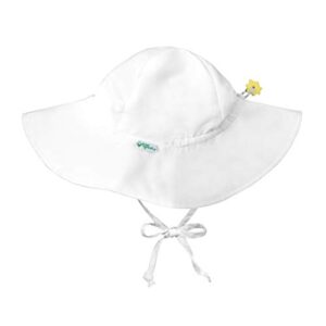 i play. baby brim sun protection hat, white, 0-6 months