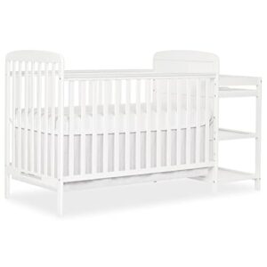 dream on me anna 4-in-1 full-size crib and changing table combo in white