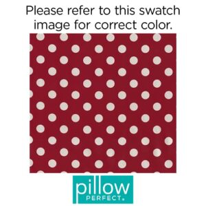 Pillow Perfect Outdoor/Indoor Polka Dot Red Round Corner Chair Cushion, 1 Count (Pack of 1)