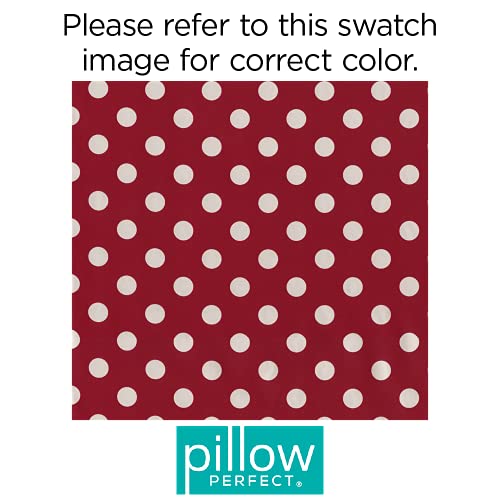 Pillow Perfect Outdoor/Indoor Polka Dot Red Round Corner Chair Cushion, 1 Count (Pack of 1)