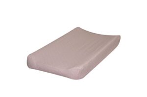 go mama go designs stripe changing pad cover, pink/cream