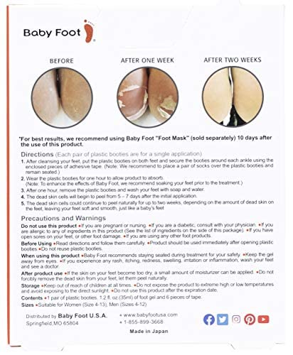 Baby Foot Peel Mask-Original Exfoliant Foot Peel-Callus Remover for Rough Cracked Dry Feet-Dead Skin Remove-Foot Peeling Mask for Baby Soft Feet